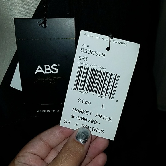 ABS by Allen Schwartz black long dress / gown - Picture 6 of 6